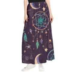 Bohemian  Stars, Moons, And Dreamcatchers Maxi Chiffon Skirt