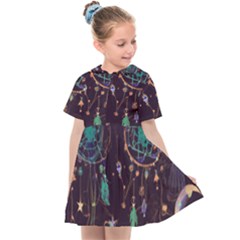 Bohemian  Stars, Moons, And Dreamcatchers Kids  Sailor Dress