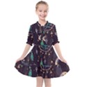 Bohemian  stars, moons, and dreamcatchers Kids  All Frills Chiffon Dress View1