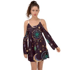 Bohemian  Stars, Moons, And Dreamcatchers Boho Dress by HWDesign