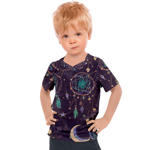 Bohemian  Stars, Moons, And Dreamcatchers Kids  Sports Tee by HWDesign