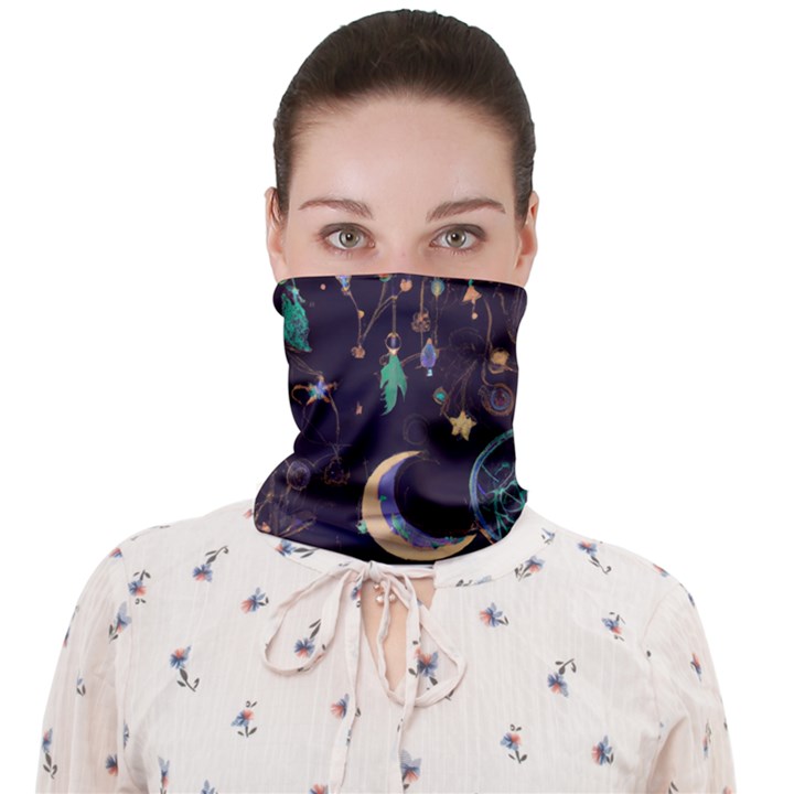 Bohemian  stars, moons, and dreamcatchers Face Covering Bandana (Adult)