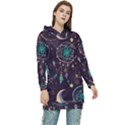 Bohemian  stars, moons, and dreamcatchers Women s Long Oversized Pullover Hoodie View1