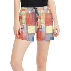 Art Abstract Rectangle Square Women s Runner Shorts by Ravend