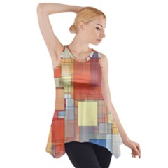 Art Abstract Rectangle Square Side Drop Tank Tunic by Ravend