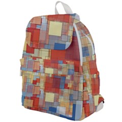 Art Abstract Rectangle Square Top Flap Backpack