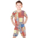 Art Abstract Rectangle Square Kids  Tee and Shorts Set View1