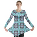 Floral Pattern Floral Motif Long Sleeve Tunic  View1