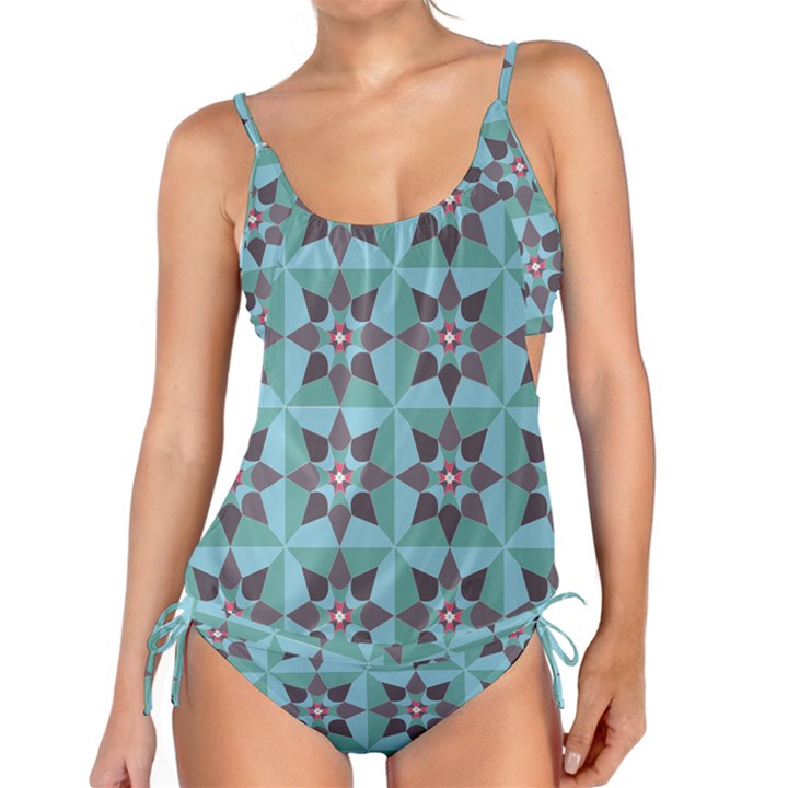 Floral Pattern Floral Motif Tankini Set