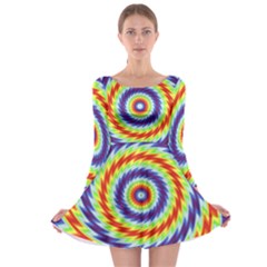 Mandala Kaleidoscope Background Long Sleeve Skater Dress by Ravend