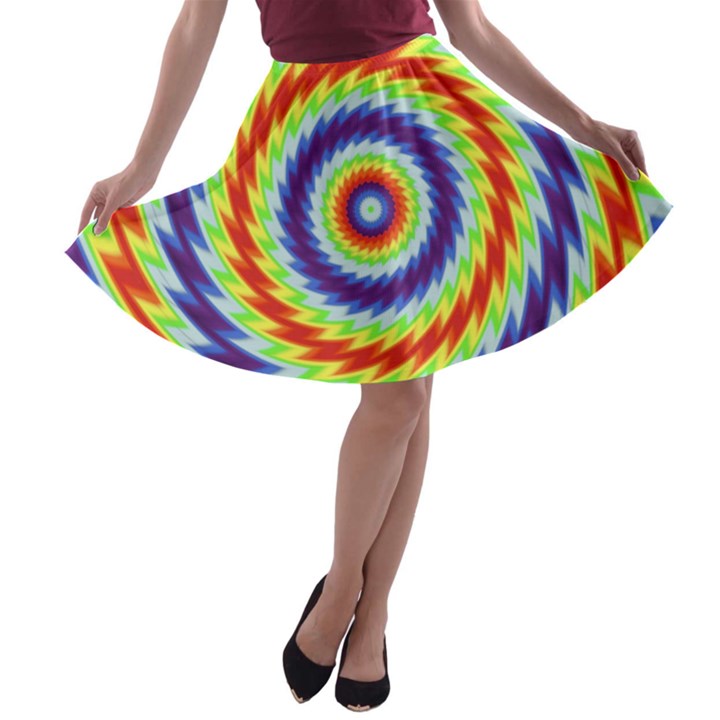 Mandala Kaleidoscope Background A-line Skater Skirt