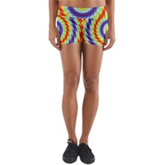 Mandala Kaleidoscope Background Yoga Shorts by Ravend