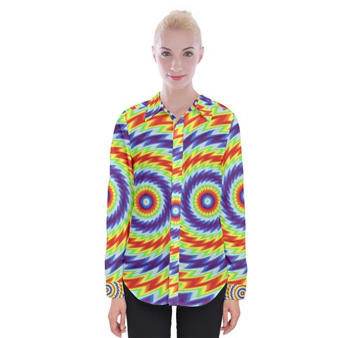 Mandala Kaleidoscope Background Womens Long Sleeve Shirt by Ravend