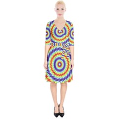 Mandala Kaleidoscope Background Wrap Up Cocktail Dress by Ravend