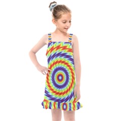 Mandala Kaleidoscope Background Kids  Overall Dress by Ravend