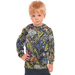 Mosaic Background Pattern Texture Kids  Hooded Pullover by Ravend