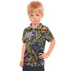 Mosaic Background Pattern Texture Kids  Polo Tee