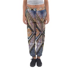 Church Ceiling Mural Architecture Women s Jogger Sweatpants by Ravend