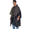 Leaves Nature Art Design Pattern Men s Hooded Rain Ponchos View2