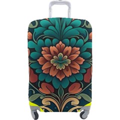 Flower Pattern Modern Floral Luggage Cover (large) by Ravend