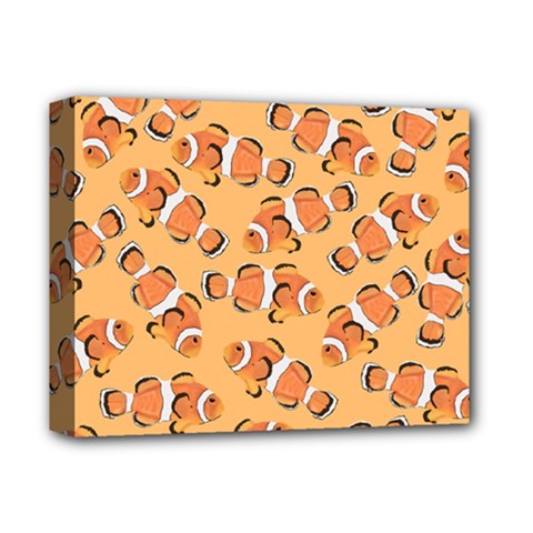 Fish Clownfish Orange Background Deluxe Canvas 14  X 11  (stretched) by Ravend