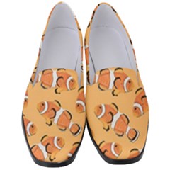 Fish Clownfish Orange Background Women s Classic Loafer Heels by Ravend