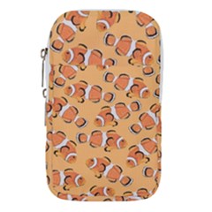 Fish Clownfish Orange Background Waist Pouch (large) by Ravend