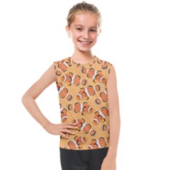 Fish Clownfish Orange Background Kids  Mesh Tank Top by Ravend