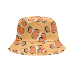 Fish Clownfish Orange Background Bucket Hat by Ravend