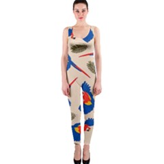 Bird Animals Parrot Pattern One Piece Catsuit by Ravend