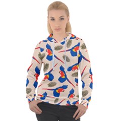 Bird Animals Parrot Pattern Women s Overhead Hoodie by Ravend