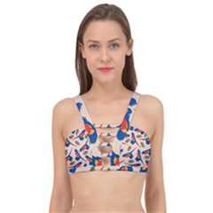 Bird Animals Parrot Pattern Cage Up Bikini Top by Ravend