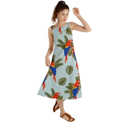 Birds Animals Nature Background Summer Maxi Dress