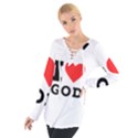 I love god Tie Up Tee View1