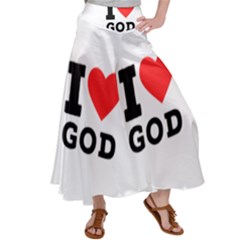 I Love God Satin Palazzo Pants by ilovewhateva