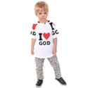 I love god Kids  Raglan Tee View1