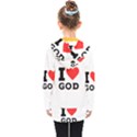 I love god Kids  Double Breasted Button Coat View2