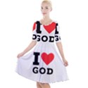 I love god Quarter Sleeve A-Line Dress View1