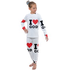 I Love God Kids  Long Sleeve Set  by ilovewhateva