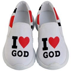 I Love God Kids Lightweight Slip Ons by ilovewhateva