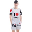 I love god Men s Mesh Tee and Shorts Set View1