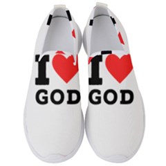 I Love God Men s Slip On Sneakers by ilovewhateva