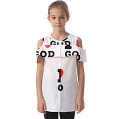 I Love God Fold Over Open Sleeve Top by ilovewhateva