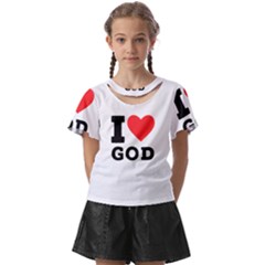 I Love God Kids  Front Cut Tee by ilovewhateva