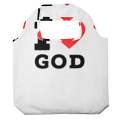 I Love God Premium Foldable Grocery Recycle Bag by ilovewhateva