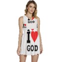 I love god Sleeveless High Waist Mini Dress View1