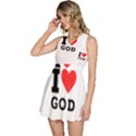 I love god Sleeveless High Waist Mini Dress View2