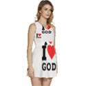 I love god Sleeveless High Waist Mini Dress View3