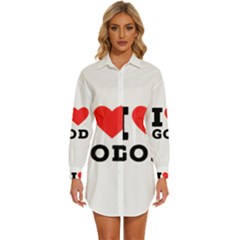 I Love God Womens Long Sleeve Shirt Dress