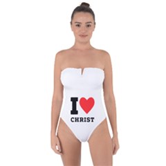 I Love Christ Tie Back One Piece Swimsuit by ilovewhateva